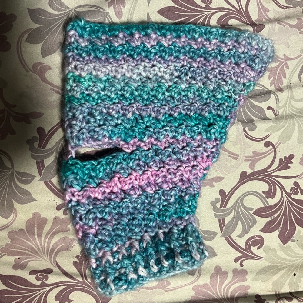 Multicolor crochet sweater/hat